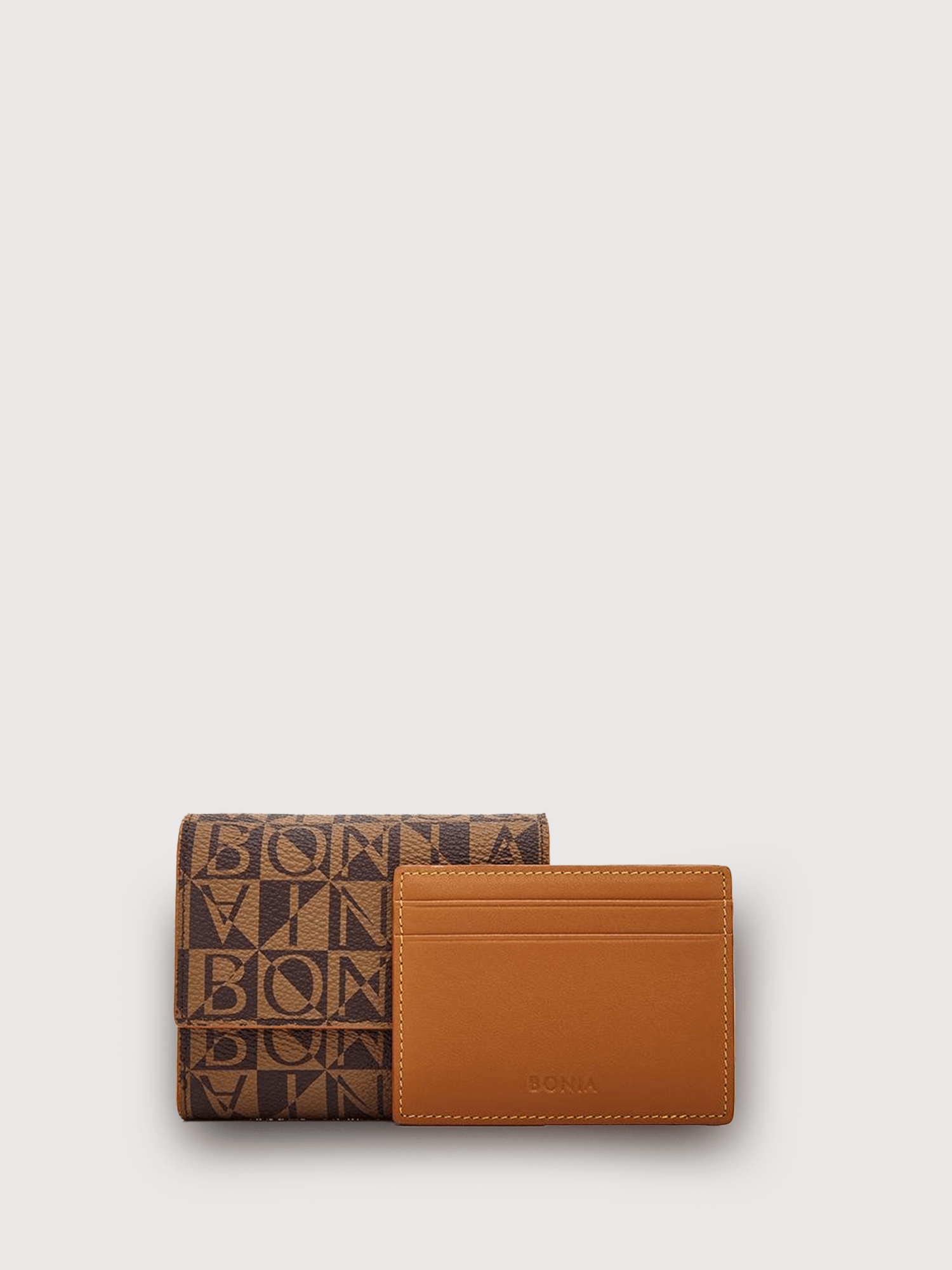 Bonia Monogram Short 3-Fold Wallet-Brown – OG Singapore