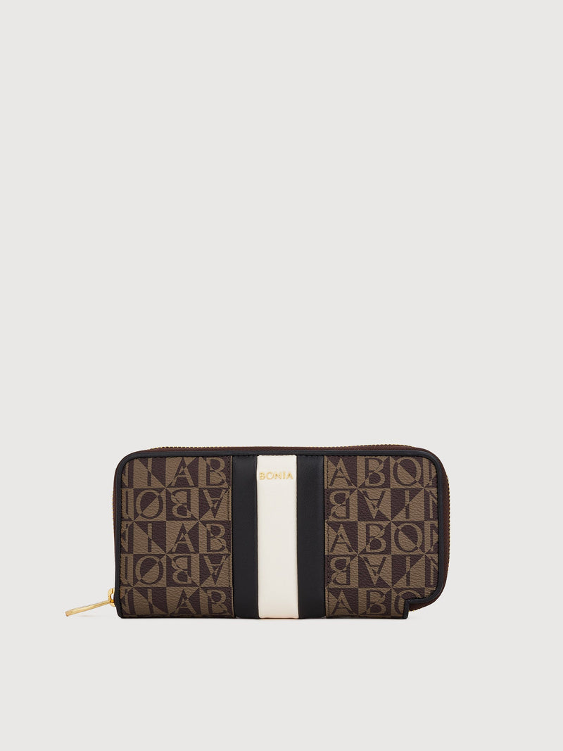 Eugenia Monogram Zipper Long Wallet