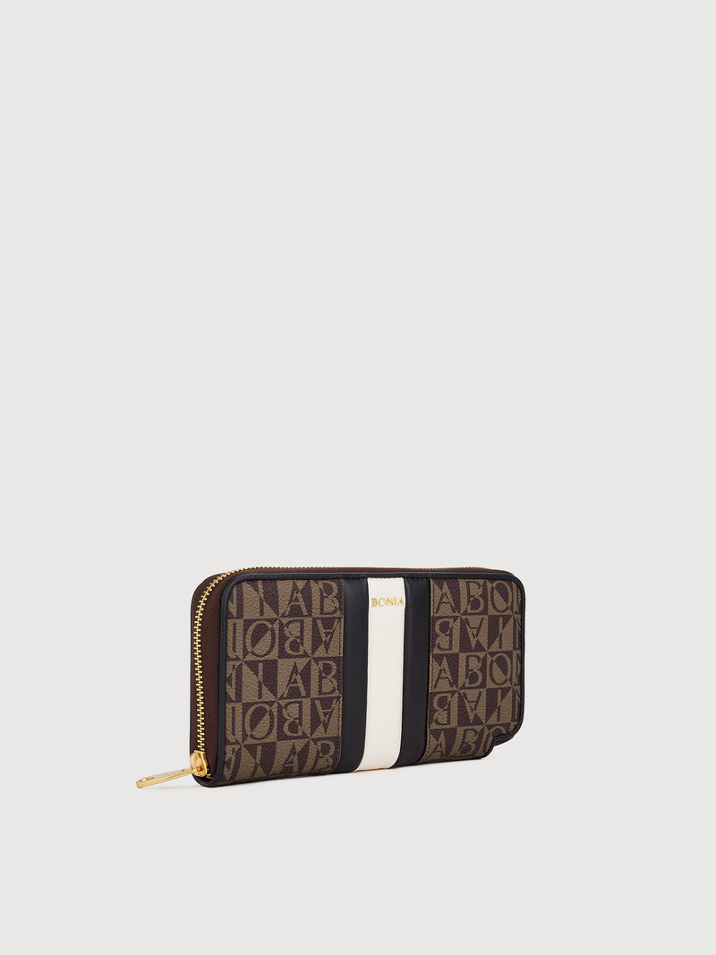 Eugenia Monogram Zipper Long Wallet