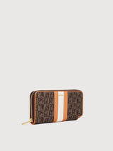 Eugenia Monogram Zipper Long Wallet