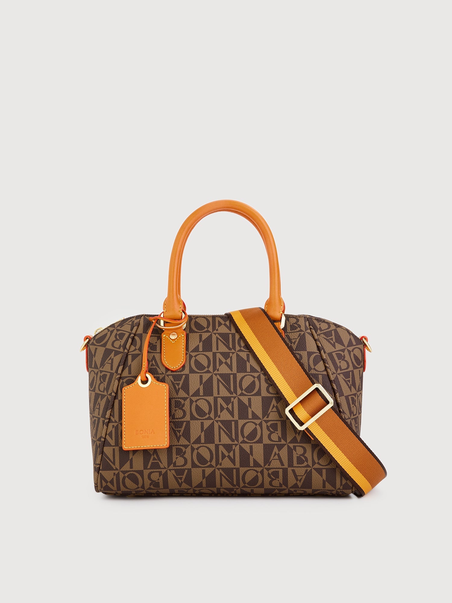 Bonia International Bonia Leather Handbag Monogram Satchel Bag