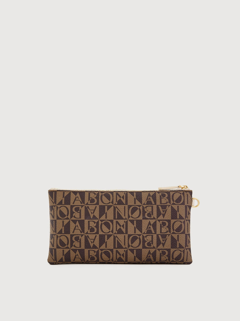 Adriana Monogram Large Zipper Long Wallet - BONIA