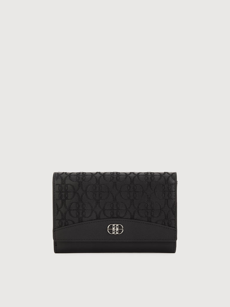 Alessia Monogram Trifold Short Wallet - BONIA