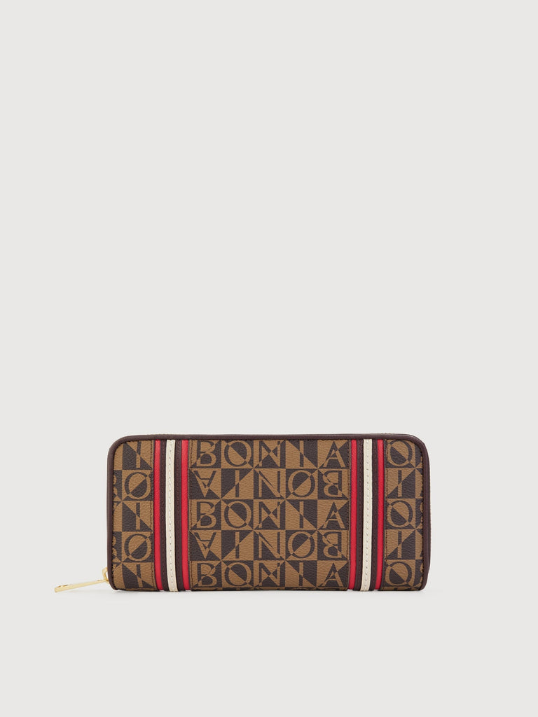 Aurelia Monogram Zipper Long Wallet - BONIA