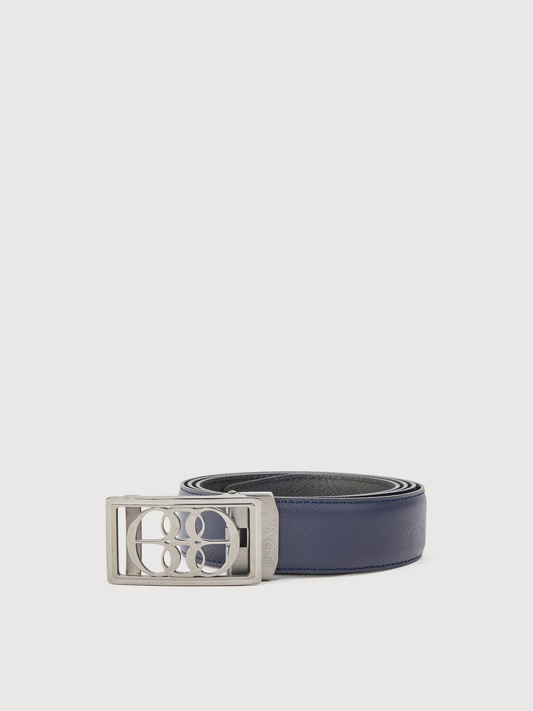 Beno Non - Reversible Leather Belt with Gunmetal Auto Lock Buckle - BONIA