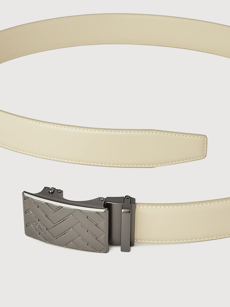 Beno Non-Reversible Leather Belt with Gunmetal Auto Lock Buckle - BONIA