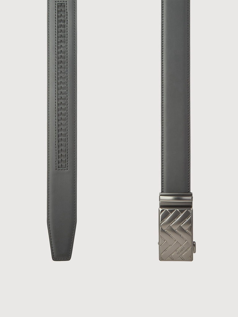 Beno Non-Reversible Leather Belt with Gunmetal Auto Lock Buckle - BONIA