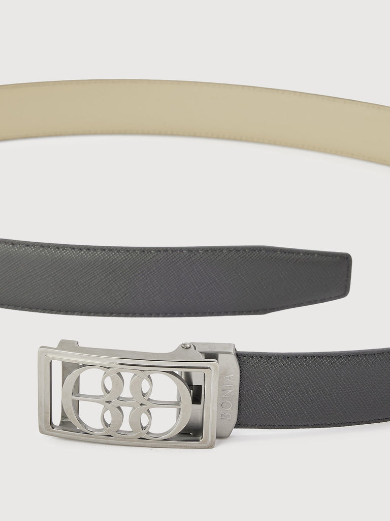 Beno Non-Reversible Leather Belt with Gunmetal Auto Lock Buckle - BONIA