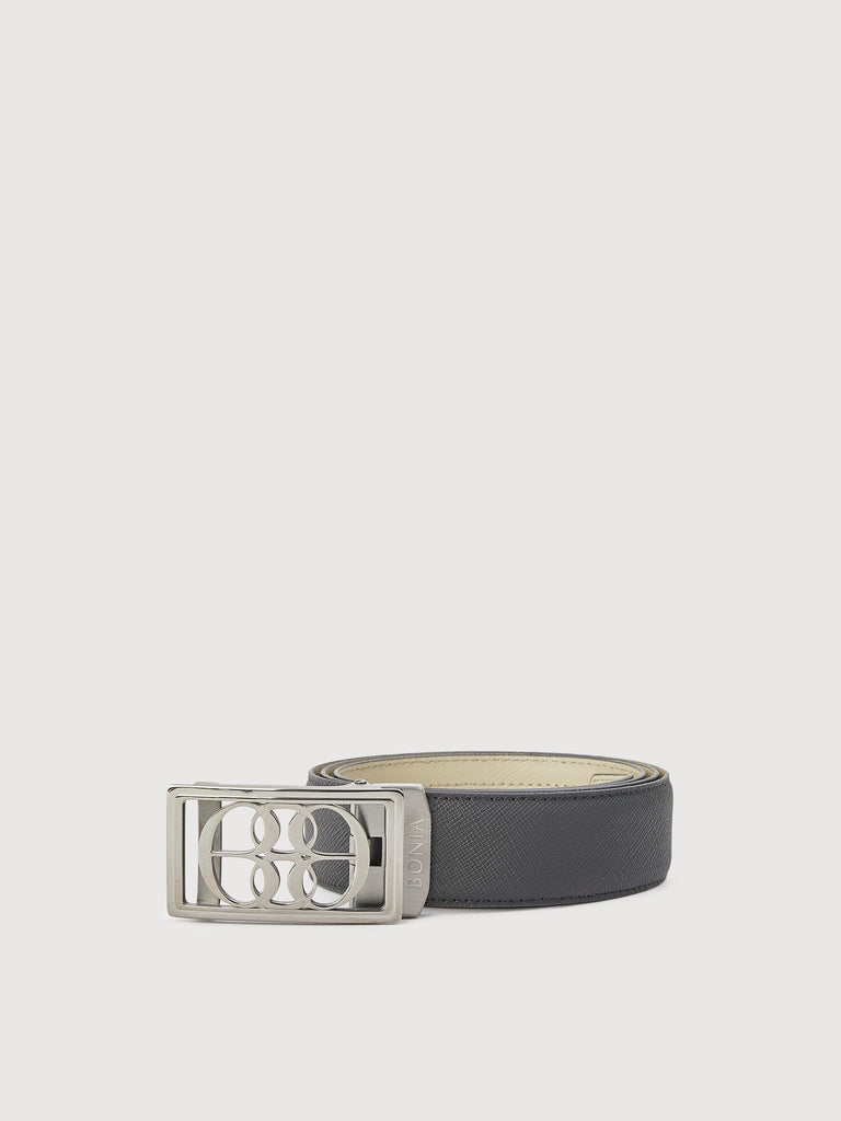 Beno Non-Reversible Leather Belt with Gunmetal Auto Lock Buckle - BONIA