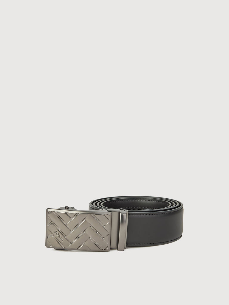 Beno Non-Reversible Leather Belt with Gunmetal Auto Lock Buckle - BONIA