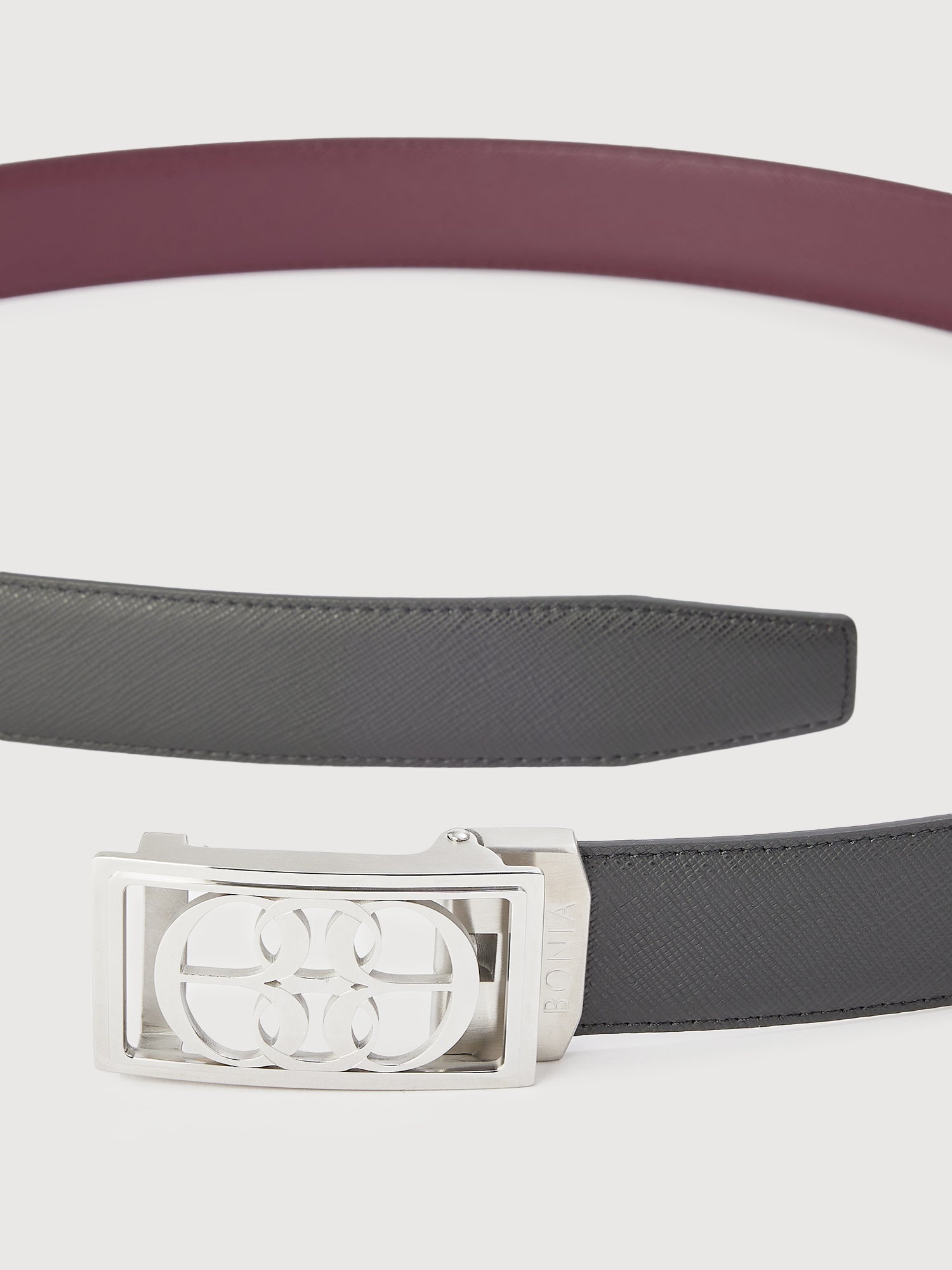 Beno Non-Reversible Leather Belt with Nickel Auto Lock