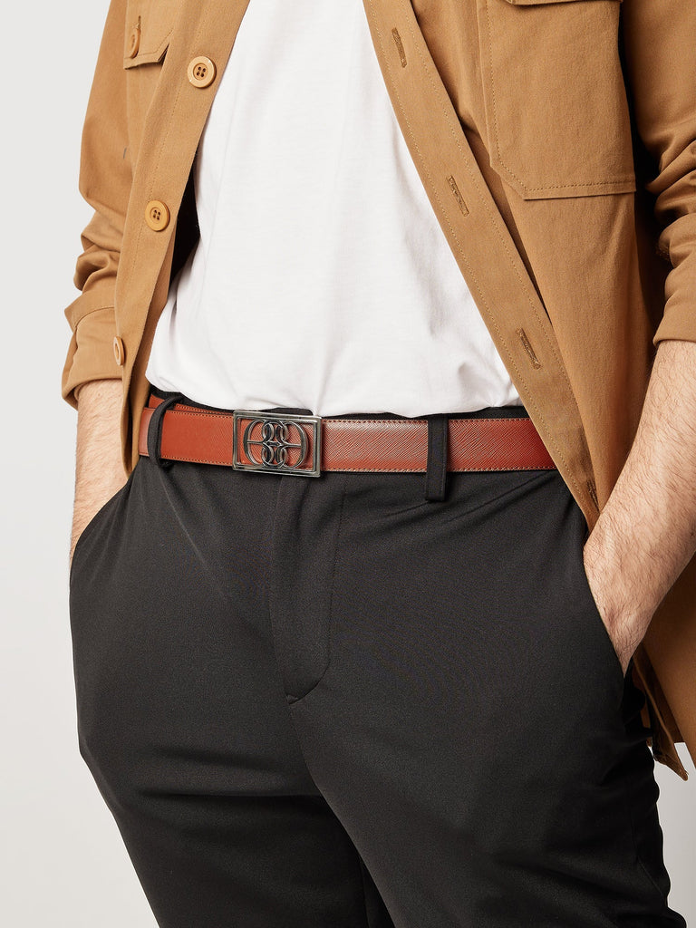 Beno Non-Reversible Leather Belt with Nickel Auto Lock Buckle - BONIA