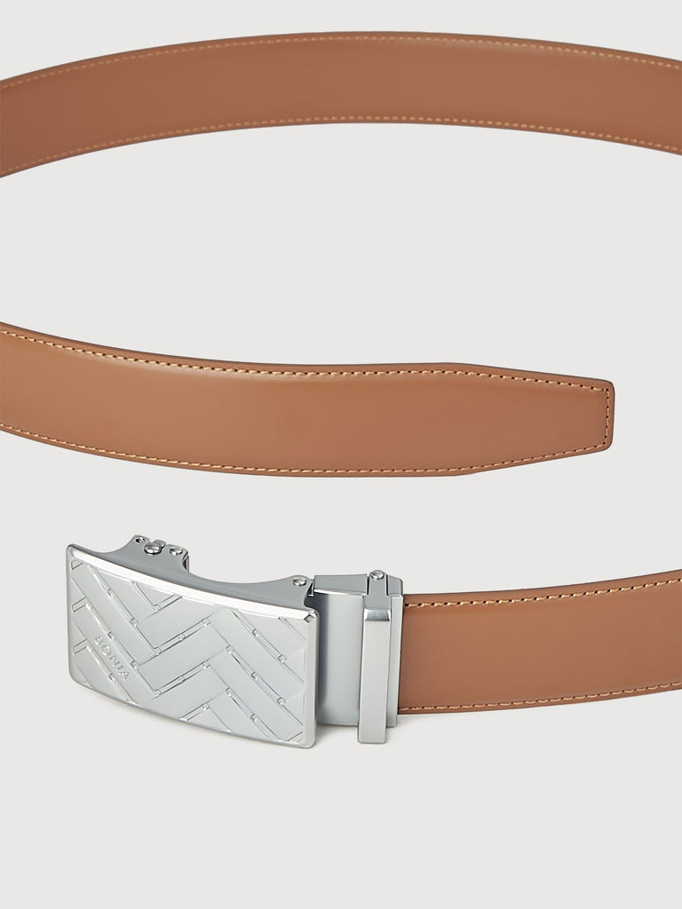 Beno Non-Reversible Leather Belt with Nickle Auto Lock Buckle - BONIA