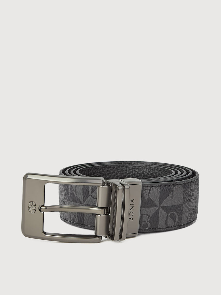 Colt Monogram Reversible Leather Belt with Gunmetal Buckle - BONIA