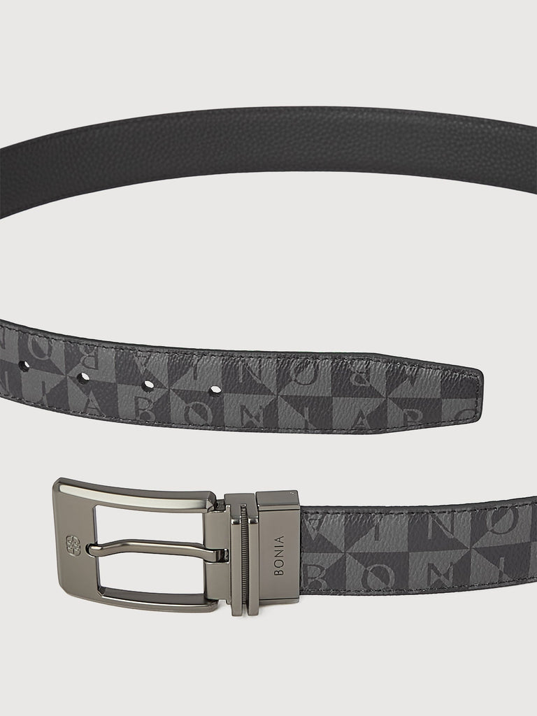 Colt Monogram Reversible Leather Belt with Gunmetal Buckle - BONIA