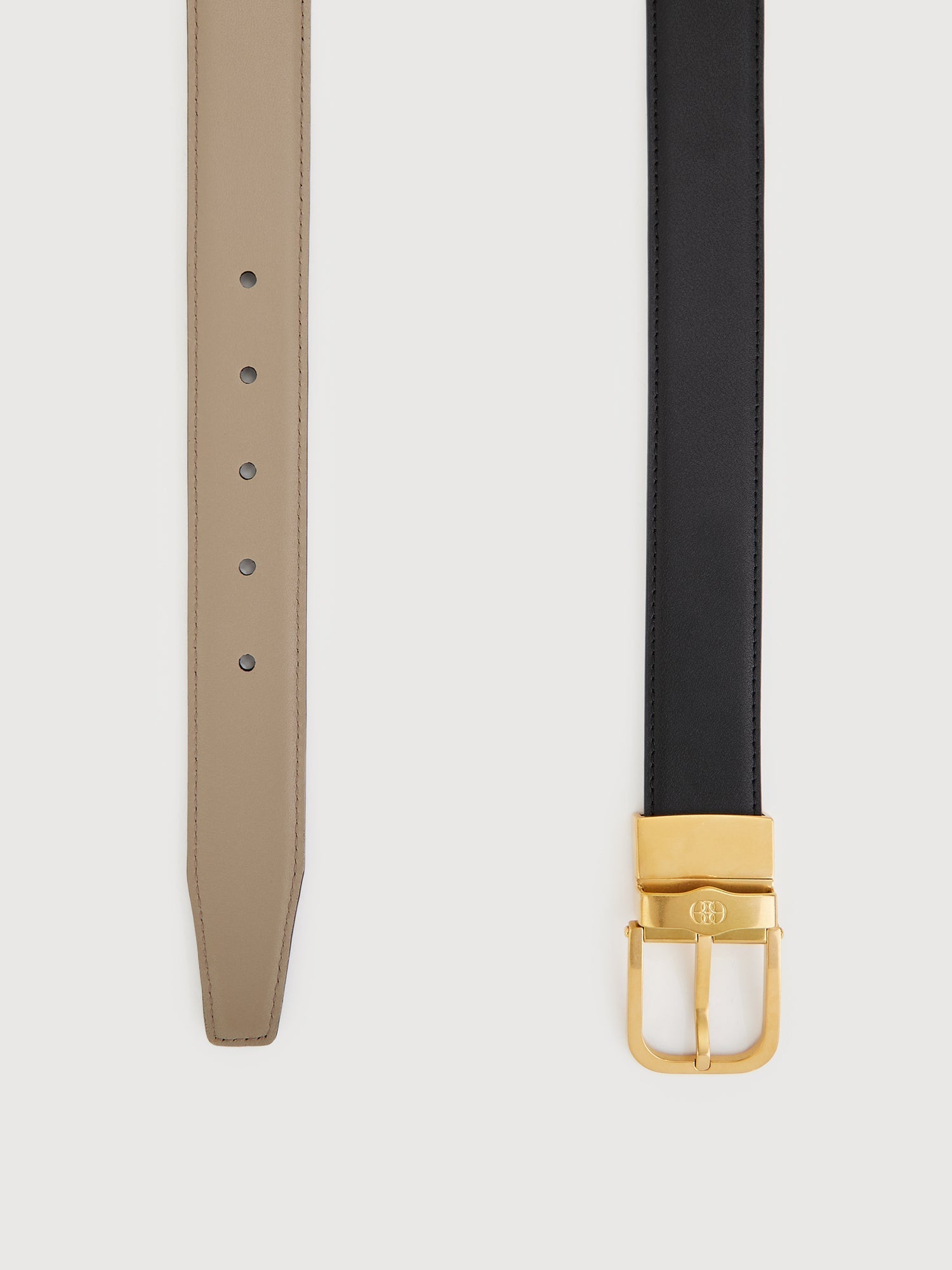 Colt Reversible Leather Belt with Gold Buckle – BONIA International