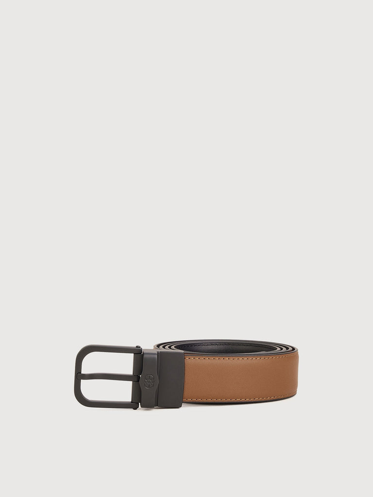 Colt Reversible Leather Belt with Gunmetal Buckle - BONIA