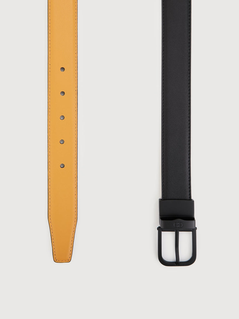 Colt Reversible Leather Belt with Gunmetal Buckle - BONIA