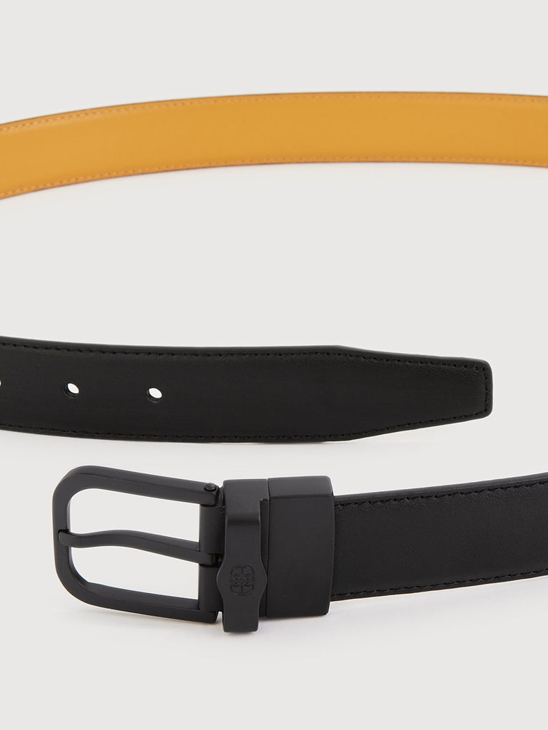 Colt Reversible Leather Belt with Gunmetal Buckle - BONIA