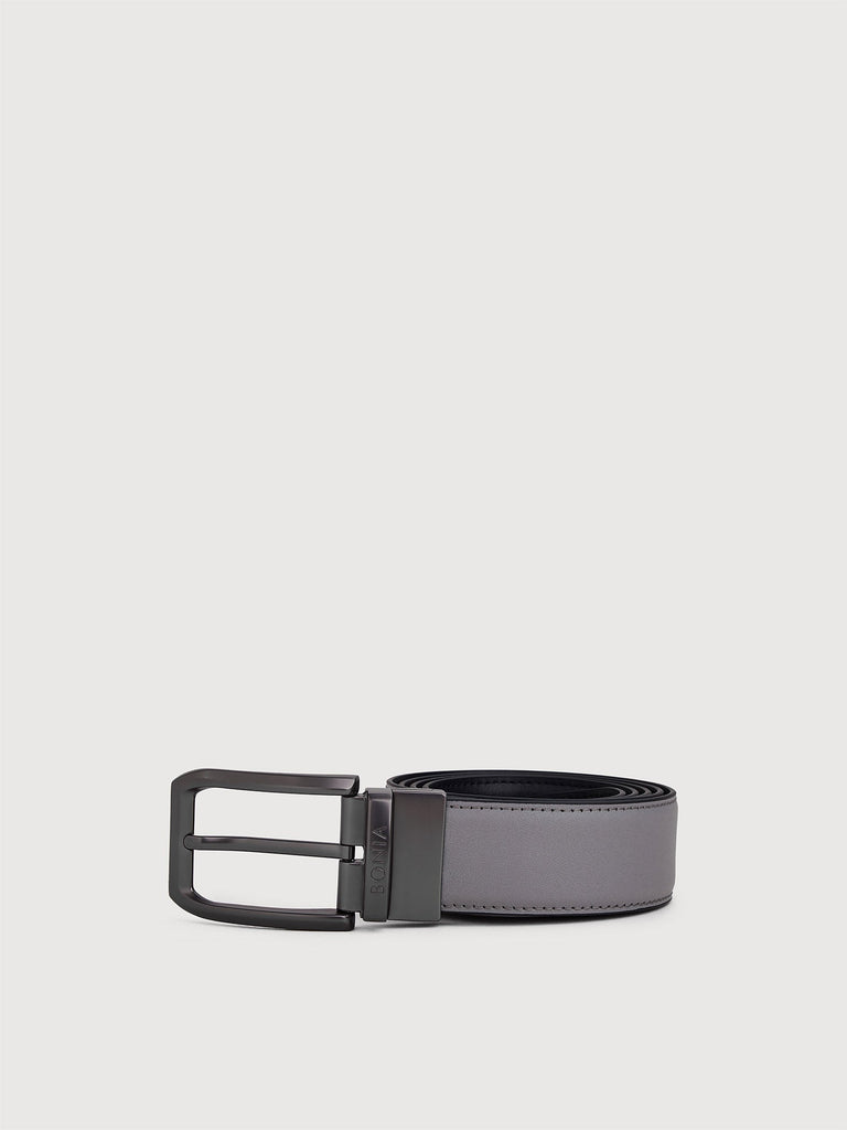 Colt Reversible Leather Belt with Gunmetal Pin Buckle - BONIA