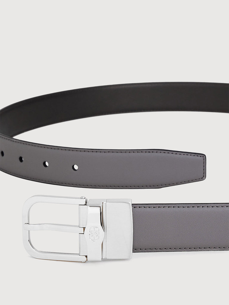 Colt Reversible Leather Belt with Nickel Buckle - BONIA