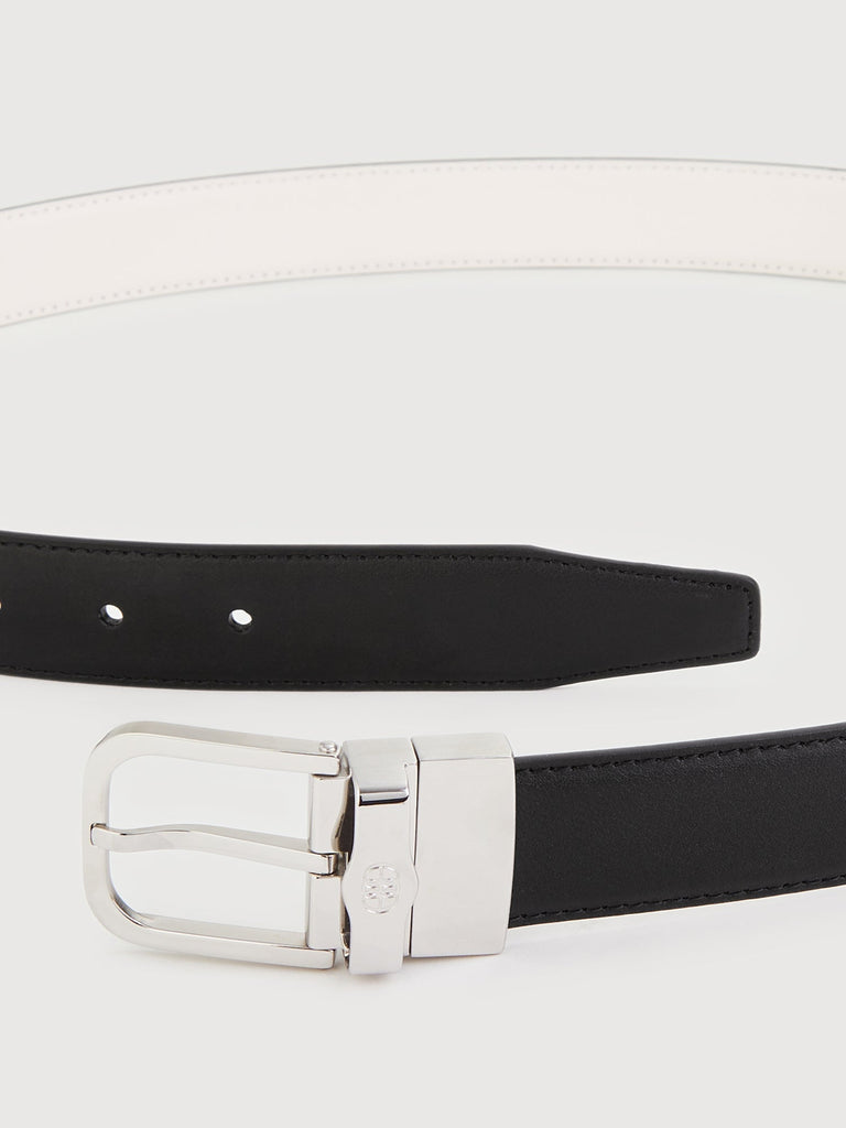 Colt Reversible Leather Belt with Nickel Buckle - BONIA