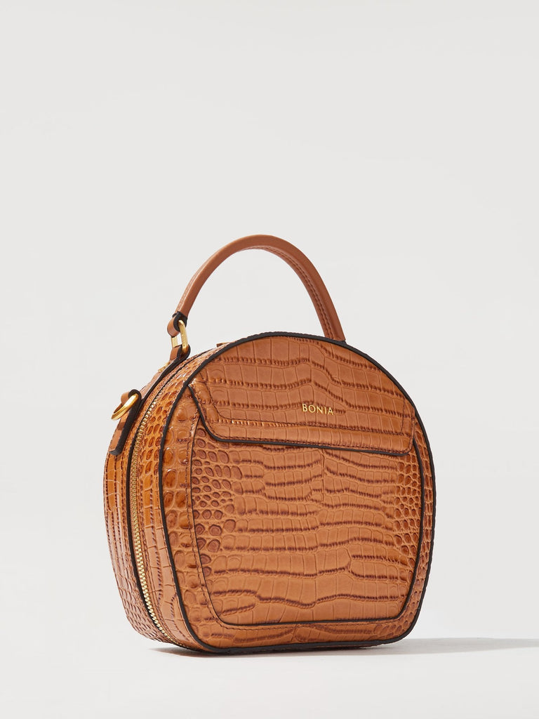 Croco Sonia Signature Satchel - BONIA