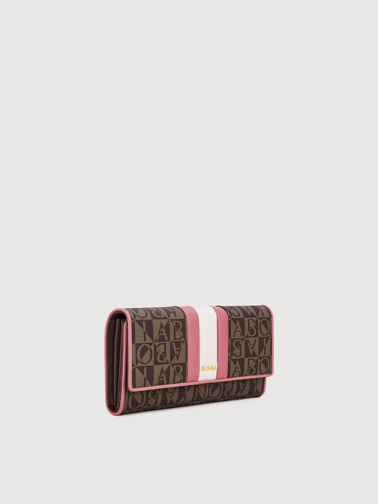 Eugenia Monogram 3 Fold Long Wallet - BONIA