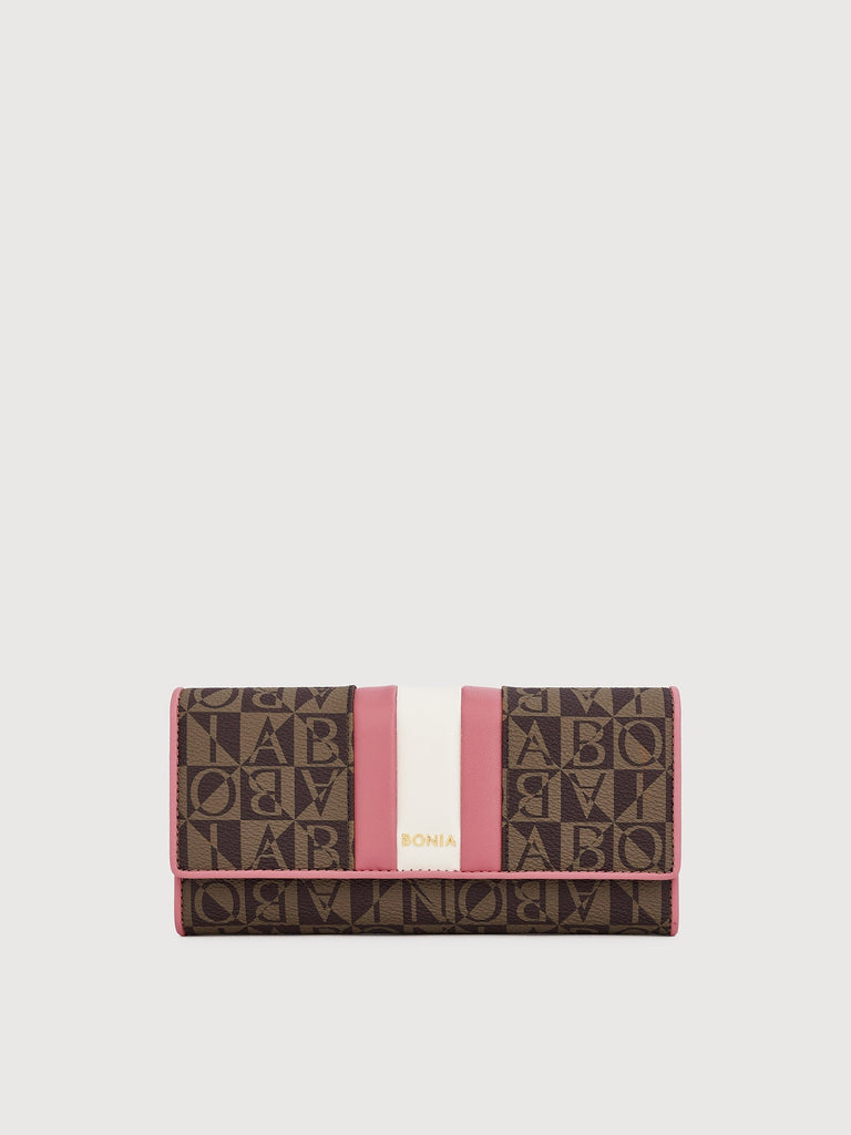 Eugenia Monogram 3 Fold Long Wallet - BONIA