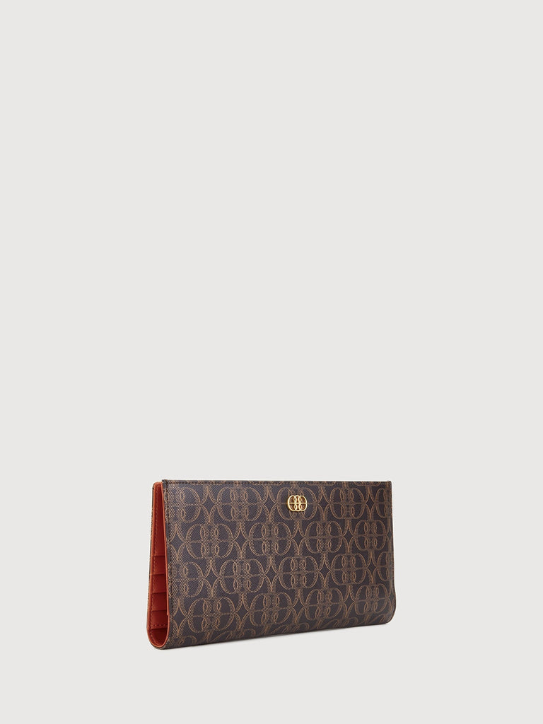 La Luna Monogram 2 Fold Long Wallet - BONIA