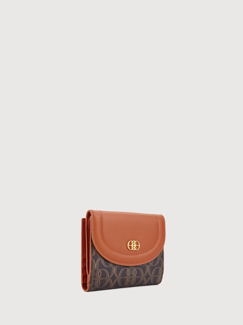 La Luna Monogram 2 Fold Short Wallet - BONIA