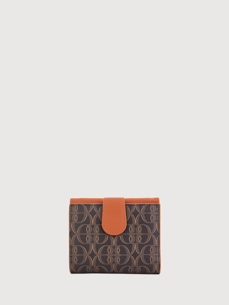 La Luna Monogram 2 Fold Short Wallet - BONIA