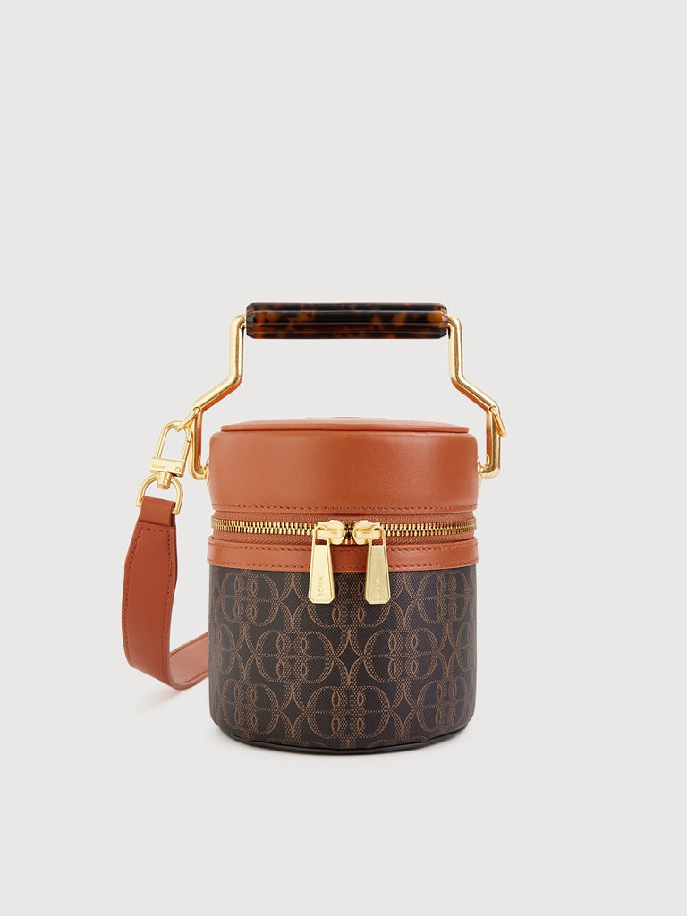 La Luna Monogram Mini Bucket Bag - BONIA