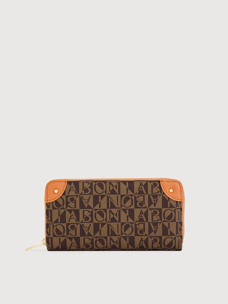 Lita Monogram Long Zipper Wallet - BONIA