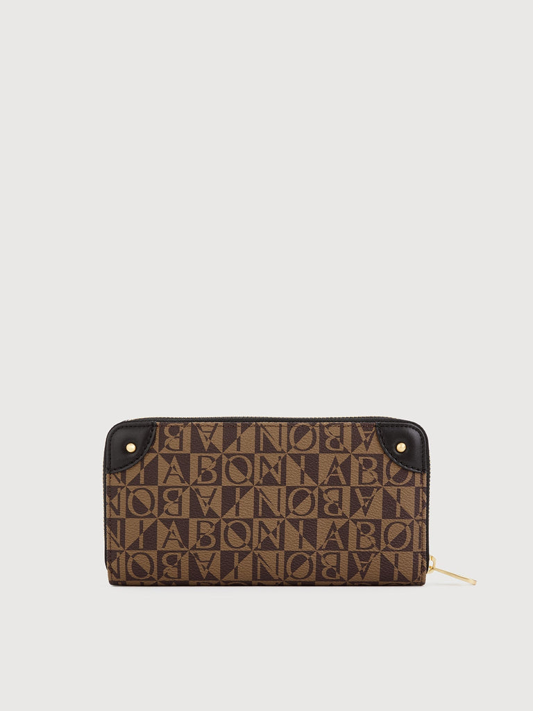 Lita Monogram Long Zipper Wallet - BONIA