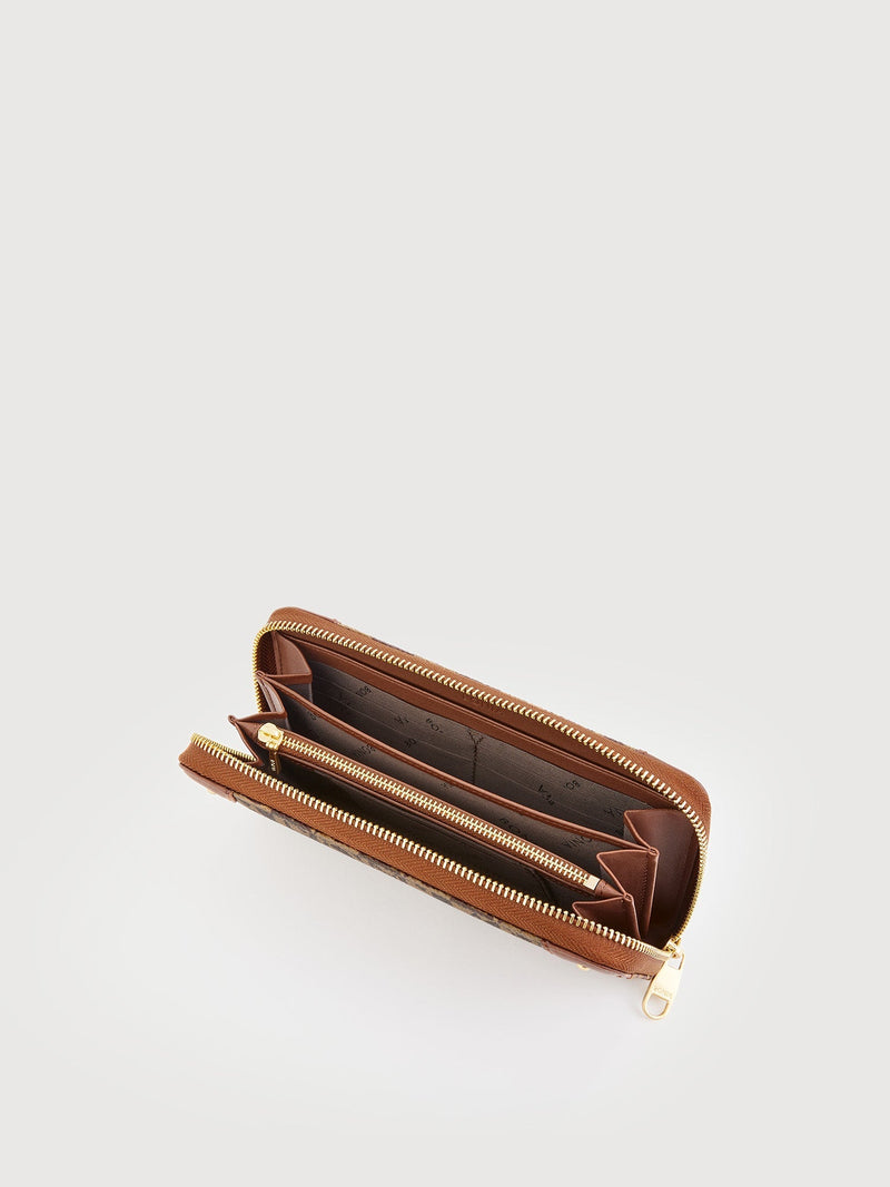 Lita Monogram Long Zipper Wallet - BONIA