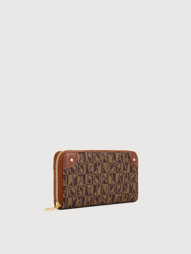 Lita Monogram Long Zipper Wallet - BONIA