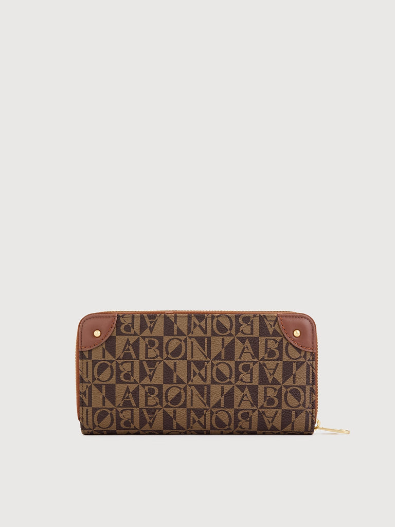 Lita Monogram Long Zipper Wallet - BONIA