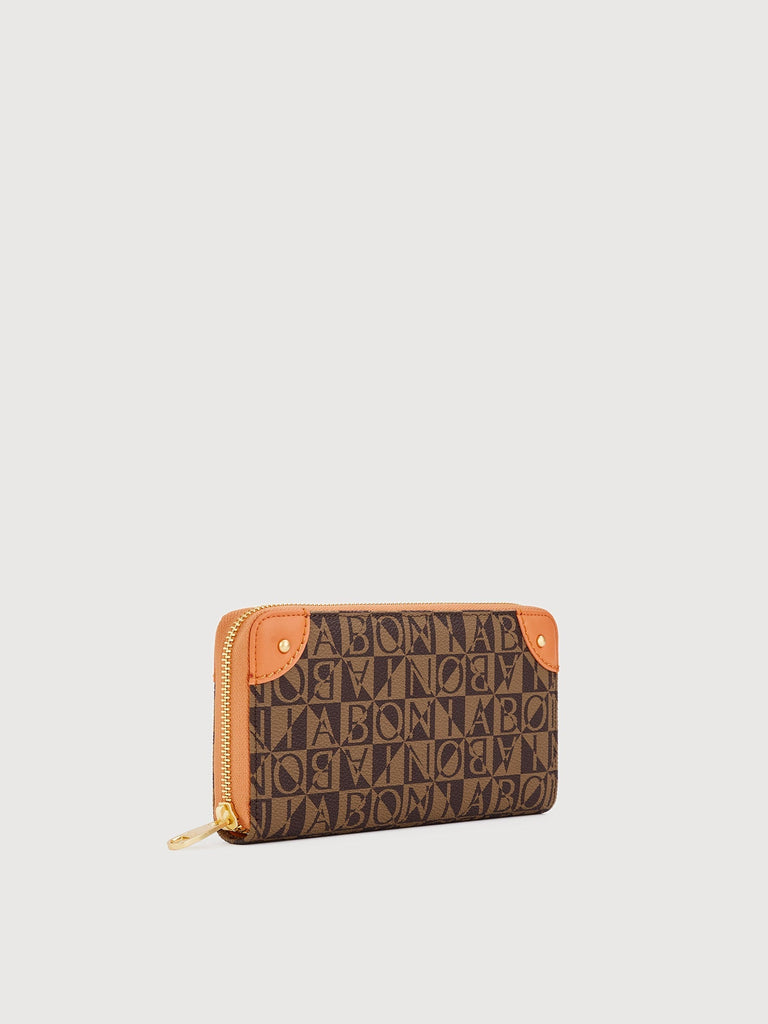 Lita Monogram Long Zipper Wallet - BONIA