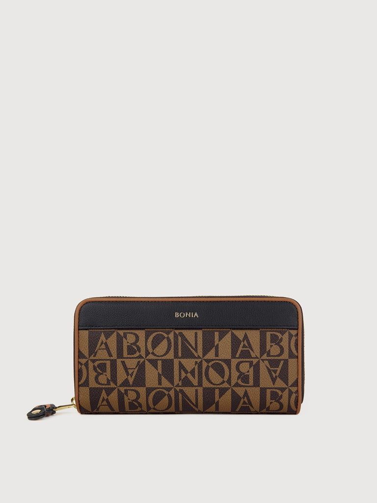 Milagros Monogram Zipper Long Wallet - BONIA