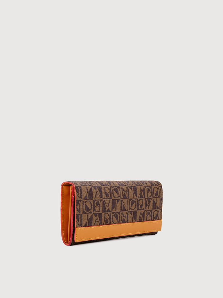 Monogram 2 Fold Long Wallet - BONIA