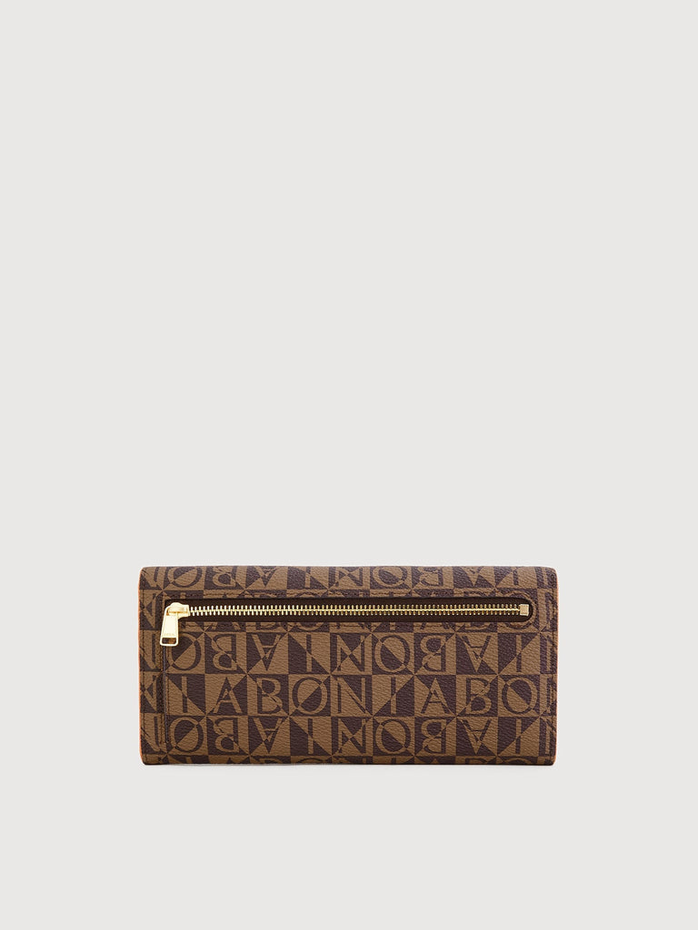 Monogram 2 Fold Long Wallet - BONIA