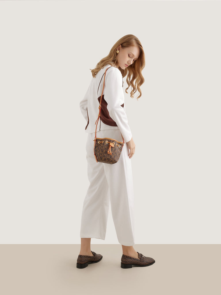 Monogram Mini Bucket Bag - BONIA