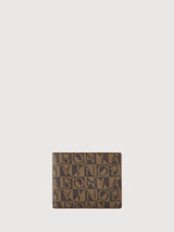 Monogram Unisex Flap-Up Card Wallet - BONIA