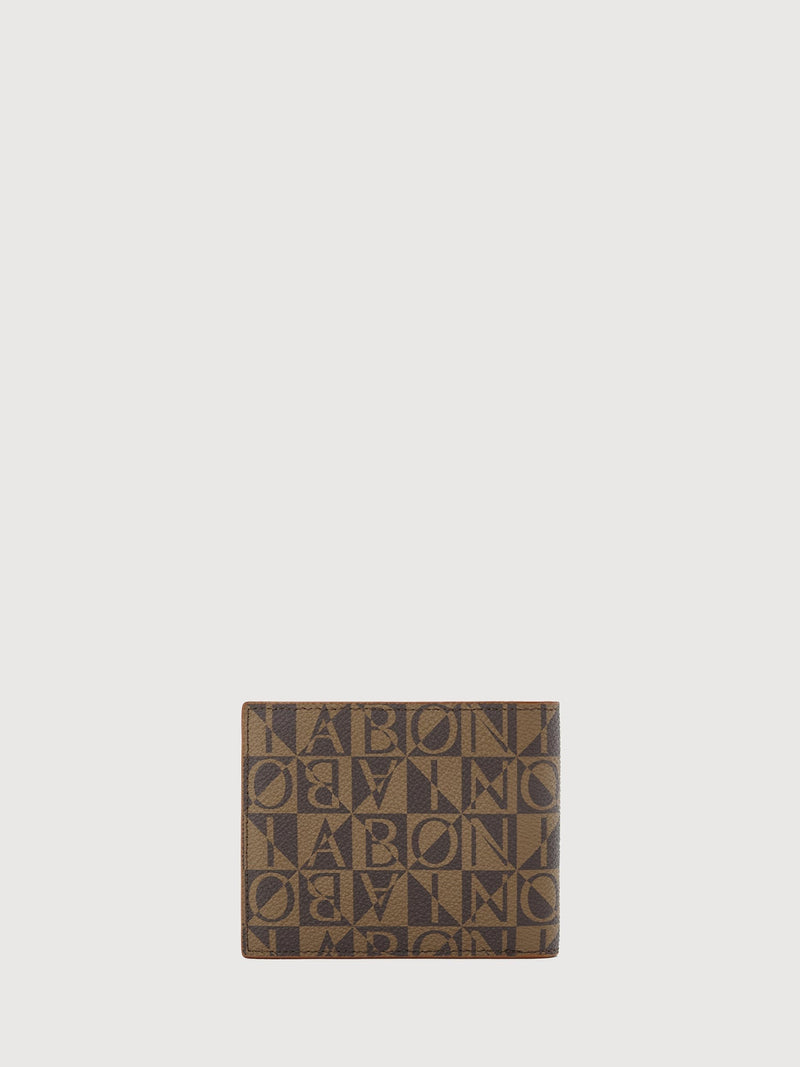 Monogram Unisex Flap-Up Card Wallet - BONIA