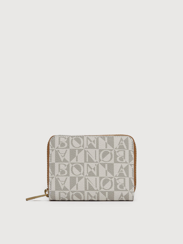Monogram Zipper Short Wallet - BONIA