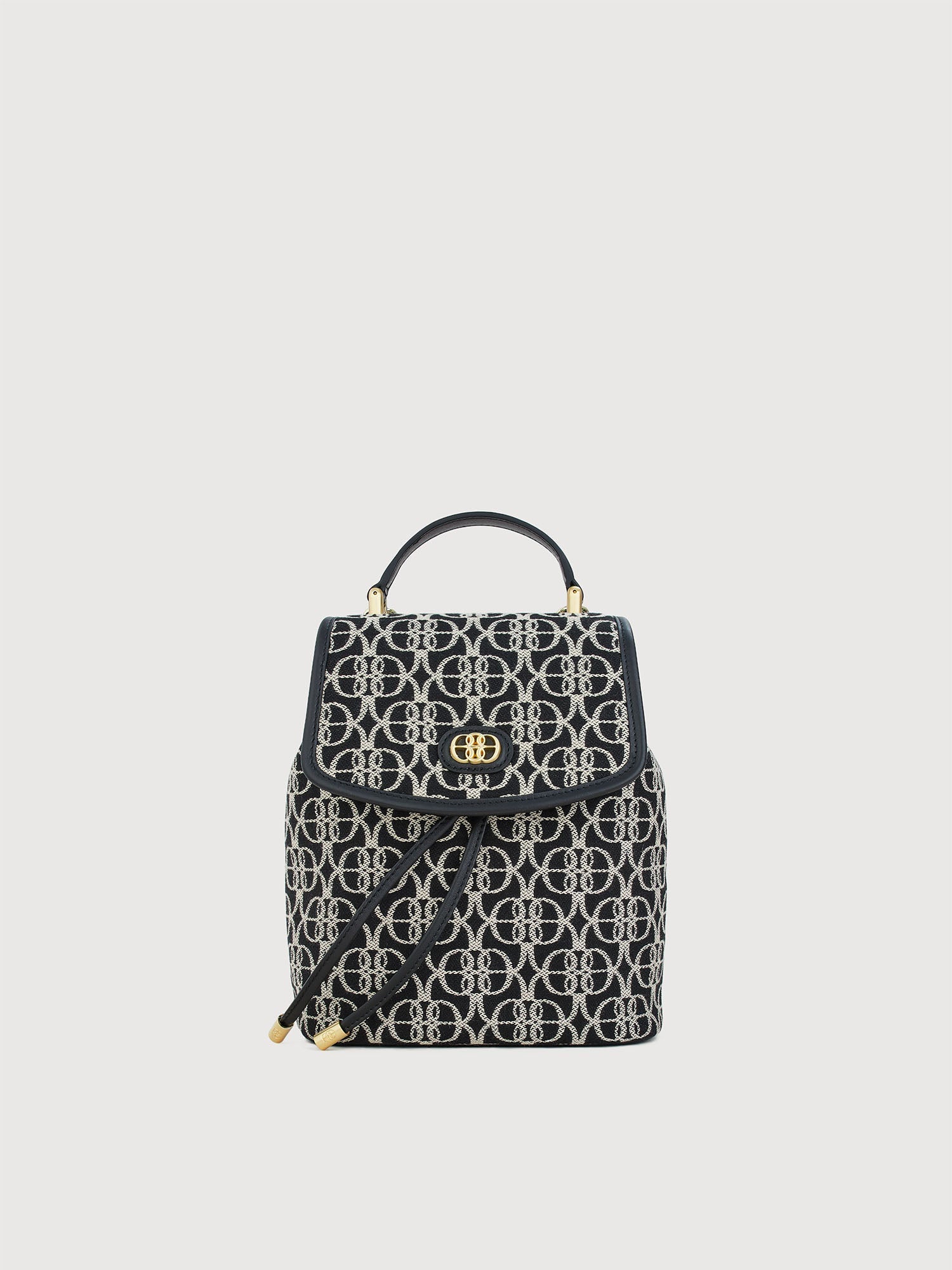 bonia leather backpack Nadia Monogram Backpack