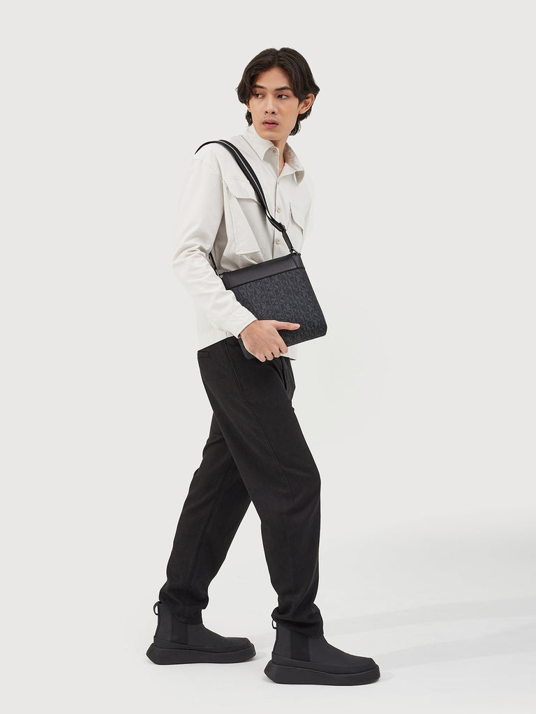 Nathan Monogram Messenger Bag - BONIA