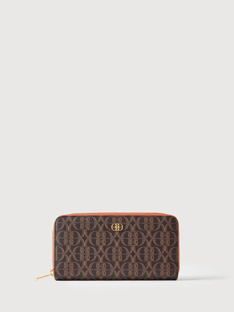 [PRE ORDER] La Luna Monogram Long Zipper Wallet - BONIA