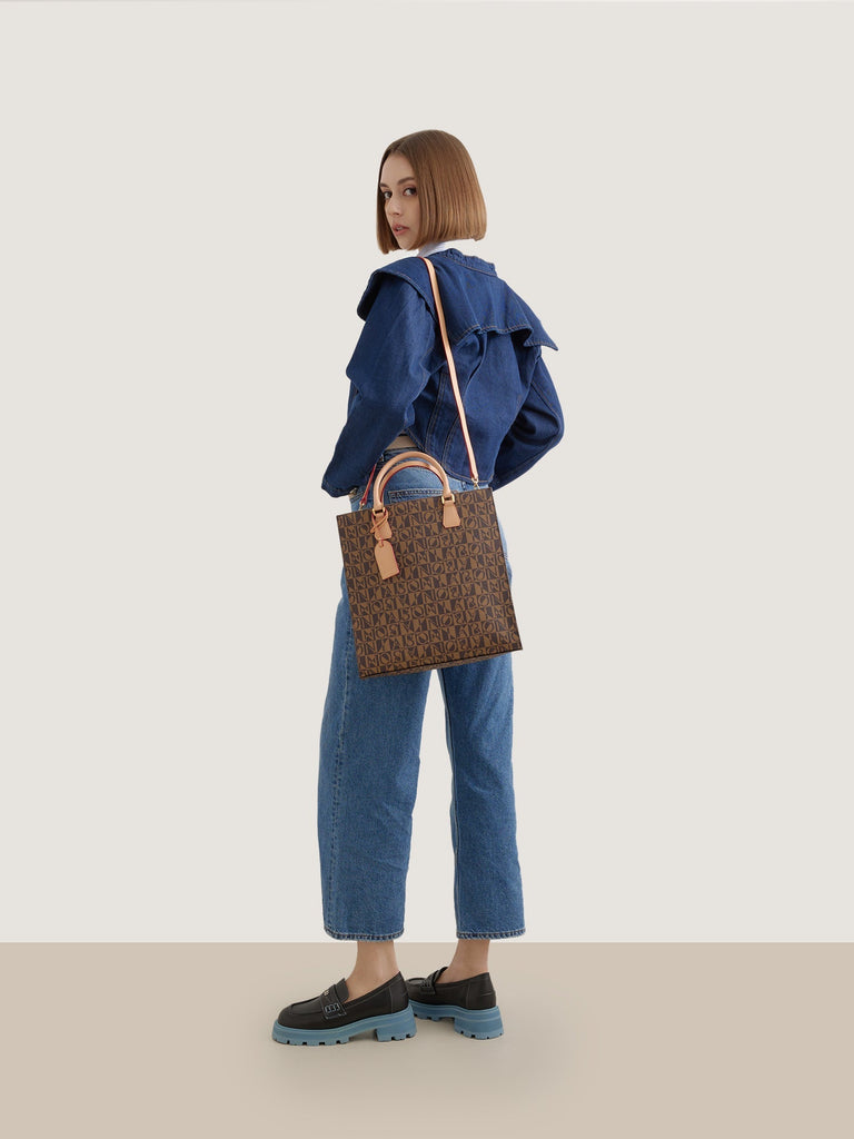 Veronica Monogram Satchel Bag - BONIA